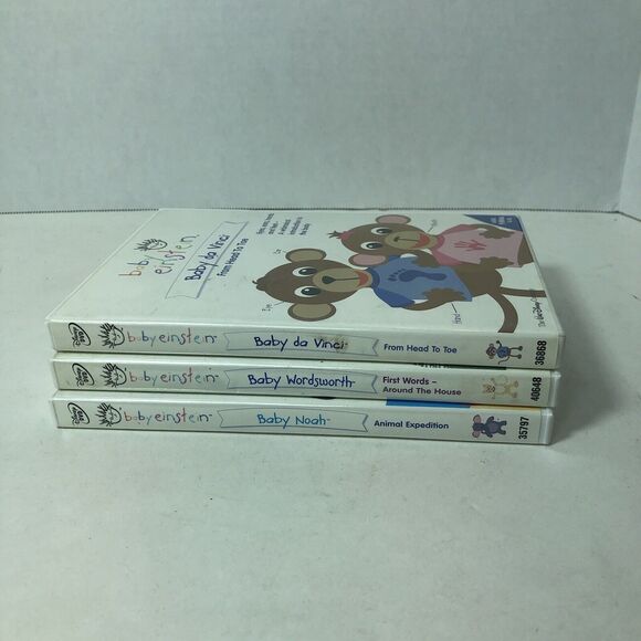 Baby Einstein Lot of 3 DVDs Early Education‎ Learn Noah Wordsworth da Vinci B1 - Picture 8 of 16